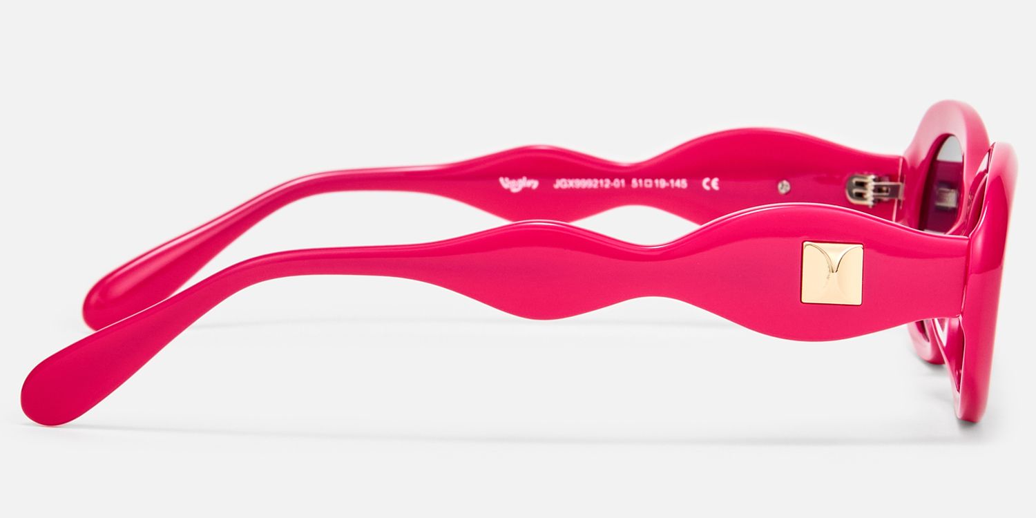 Royale - Oval Pink Sunglasses by Vooglam - Side View