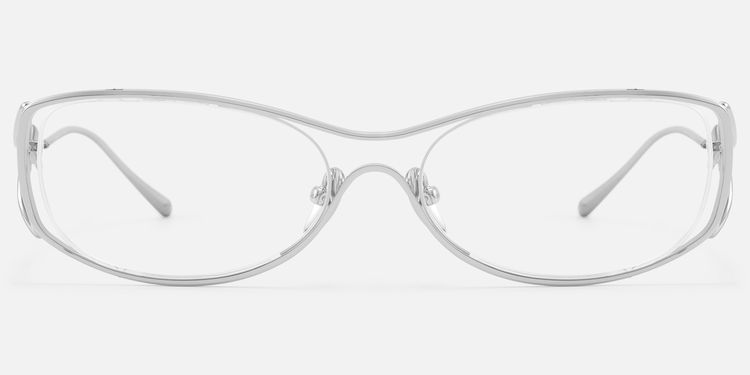 Okinawa - Silver Glasses with Double Wire Temple by Vooglam
