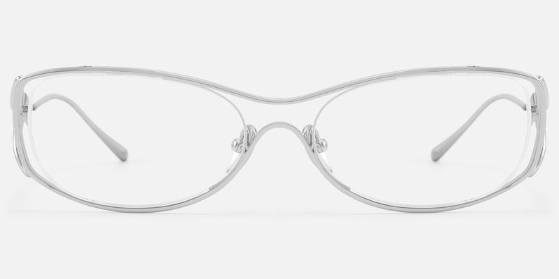 Okinawa - Silver Glasses with Double Wire Temple by Vooglam