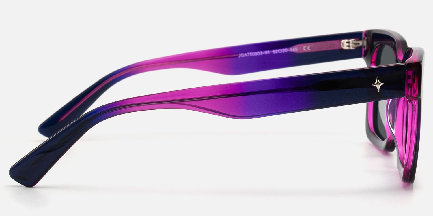 Loop - Two Tone Purple Frame Sunglasses by Vooglam - Side View