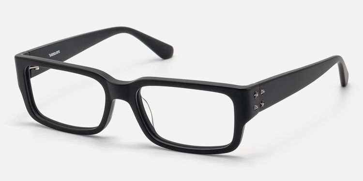 Drexen - Matte Black Acetate Rectangle Frames by Vooglam