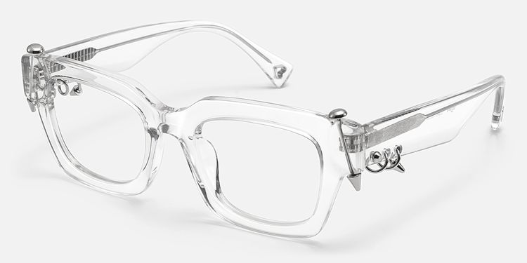Sabrina - Rectangle Crystal Acetate Eyeglasses by Vooglam