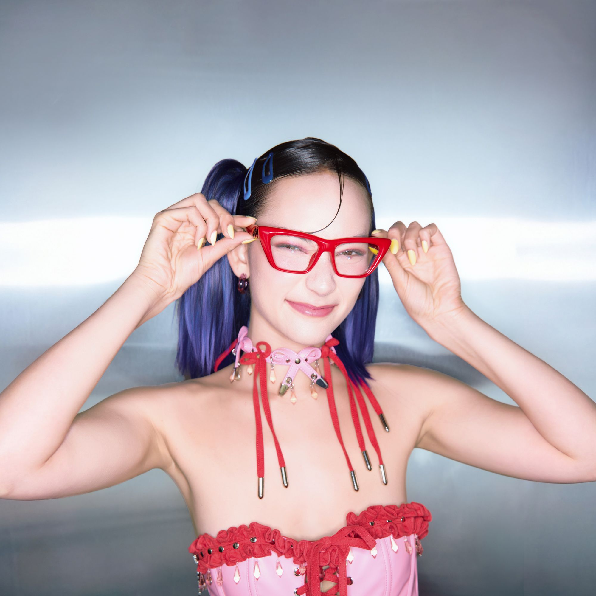 Meguro - Puffy Red TR90 Cat Eye Rx Glasses by Vooglam - On Model
