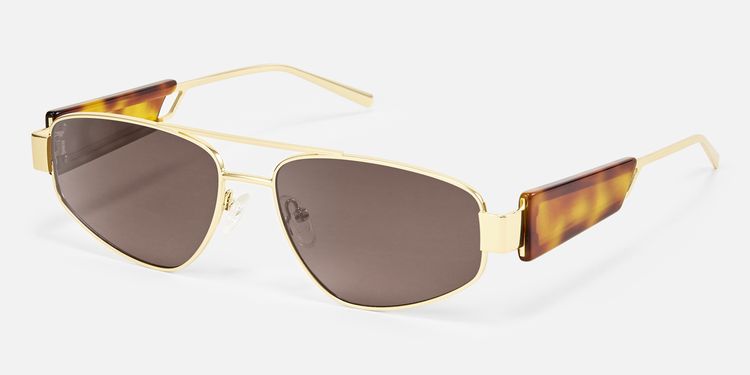 Orbit - Aviator Gold Sunglasses by Vooglam