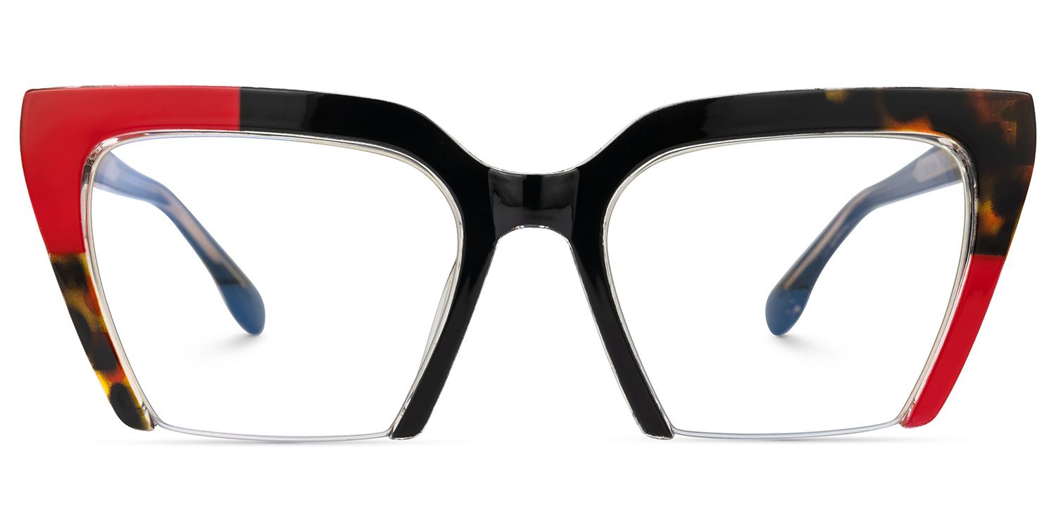 Danyale - Square Red/Tortoise Eyeglasses from Vooglam. A fashionable frame with great quality and an affordable price.