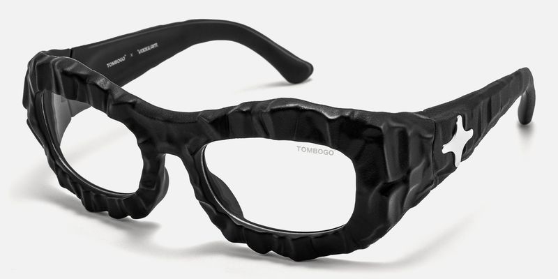 The Geologist - Bold Black Stone Texture Glasses by Vooglam