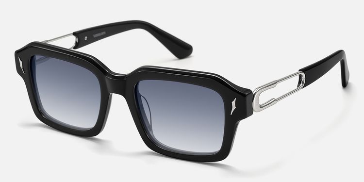 Blindspot - Gradient Gray Safety Pin Sunglasses by Vooglam
