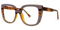 Sargent - Square Mauve Eyeglasses | Vooglam Front View