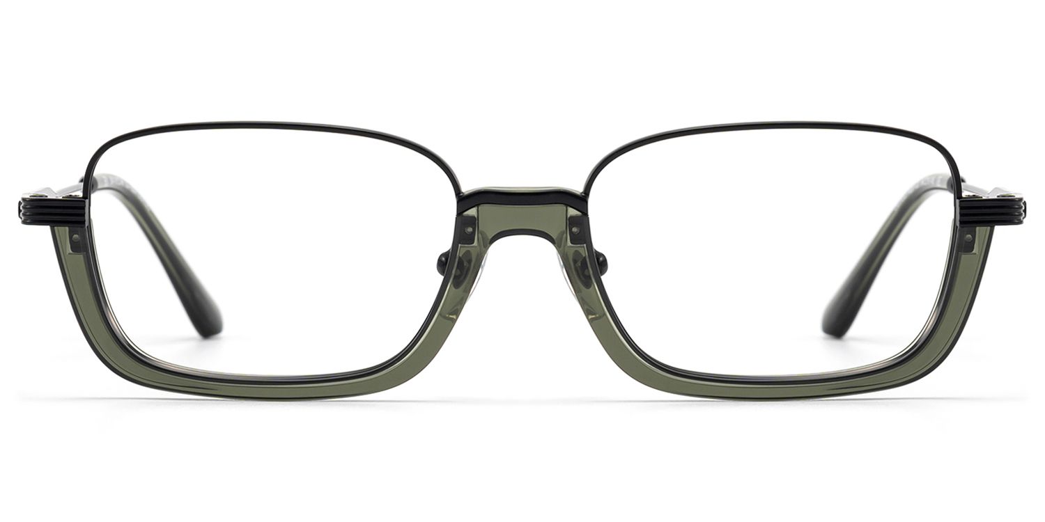 Basel - Matte Black Visible Wire Rim Frames by Vooglam Product Details 1
