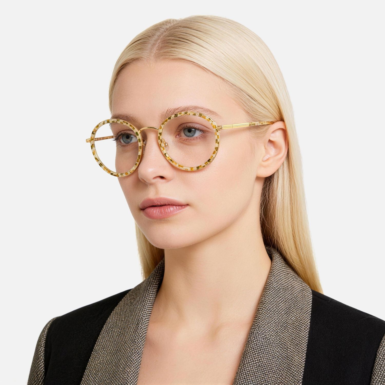 Brand Story: Behind the design of Alma - Yellow Checkered Retro Round Glasses by Vooglam