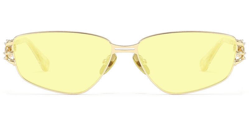 Lizzy - Geometric Gold Eyeglasses