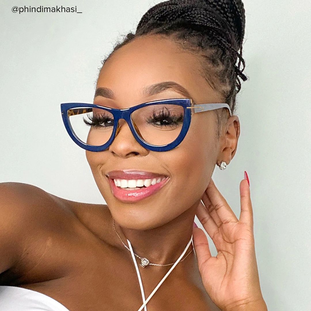 Rhea - Butterfly Dark/Blue Eyeglasses - 9