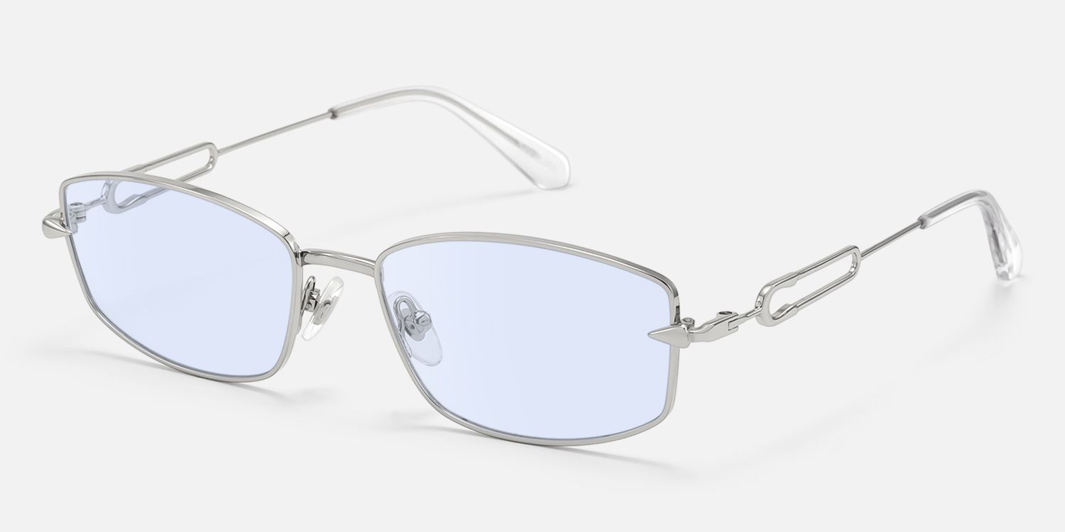 Bladework - Light Blue Tint Narrow Sunglasses by Vooglam - Front View