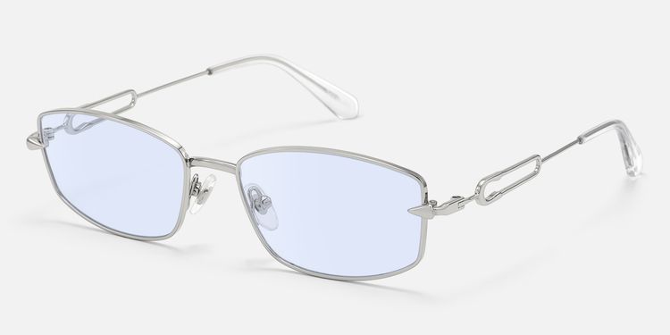 Bladework - Light Blue Tint Narrow Sunglasses by Vooglam