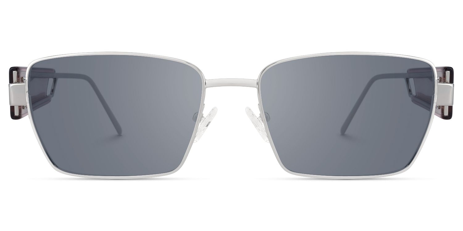 Rogue - Rectangle Silver Sunglasses by Vooglam Product Details 1