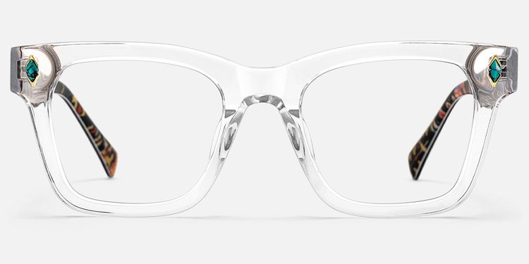 Adinkra - Square Transparent Eyeglasses by Vooglam
