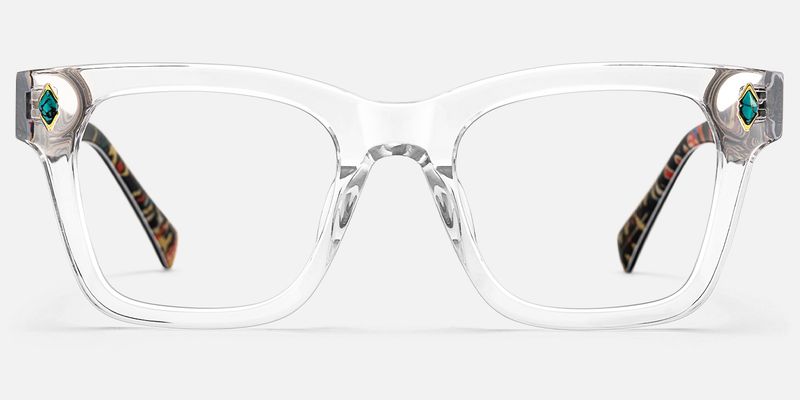 Adinkra - Square Transparent Eyeglasses by Vooglam