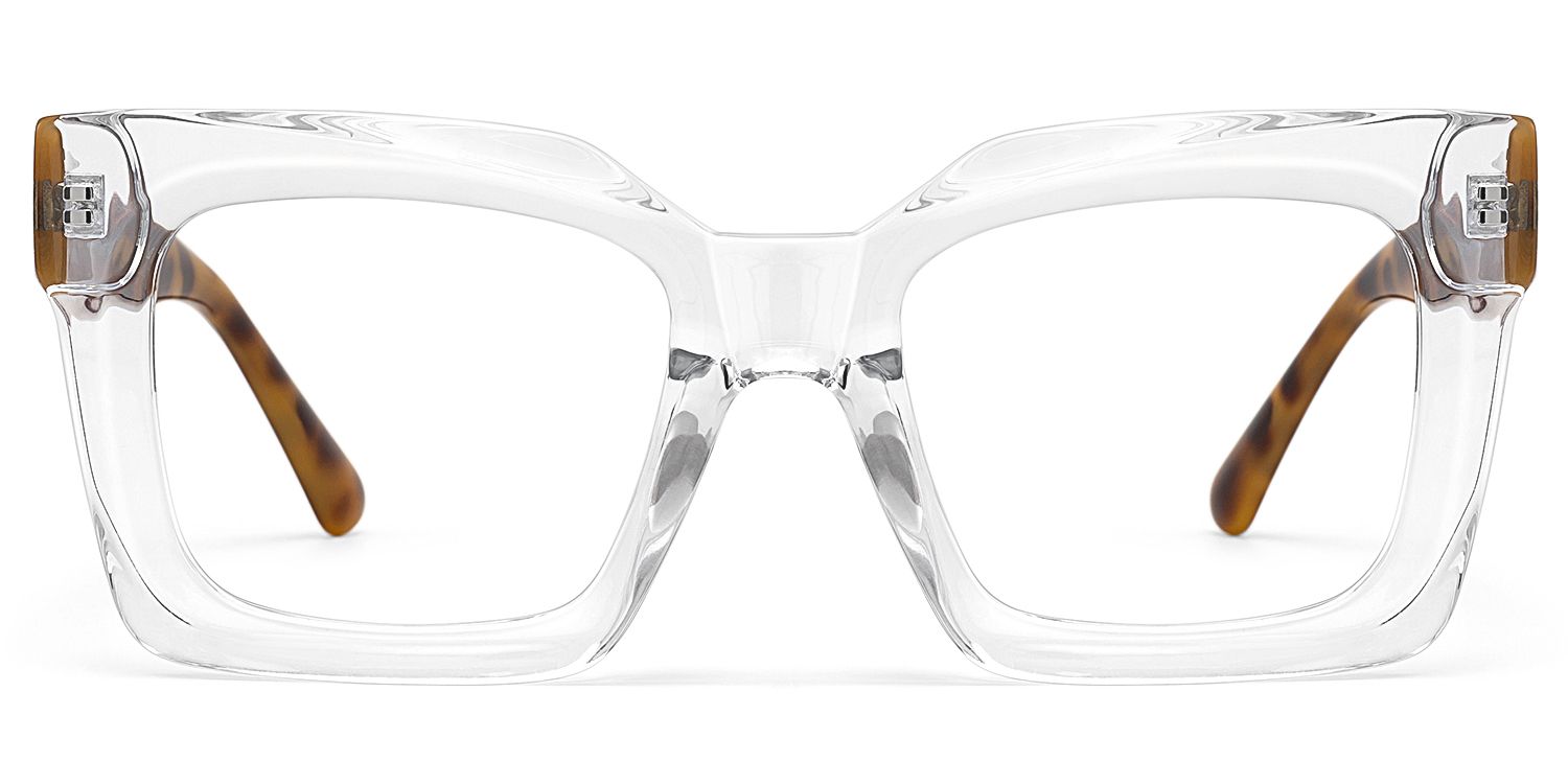 Pacheco - Tortoise Oversized Clear Square Glasses by Vooglam Product Details 1
