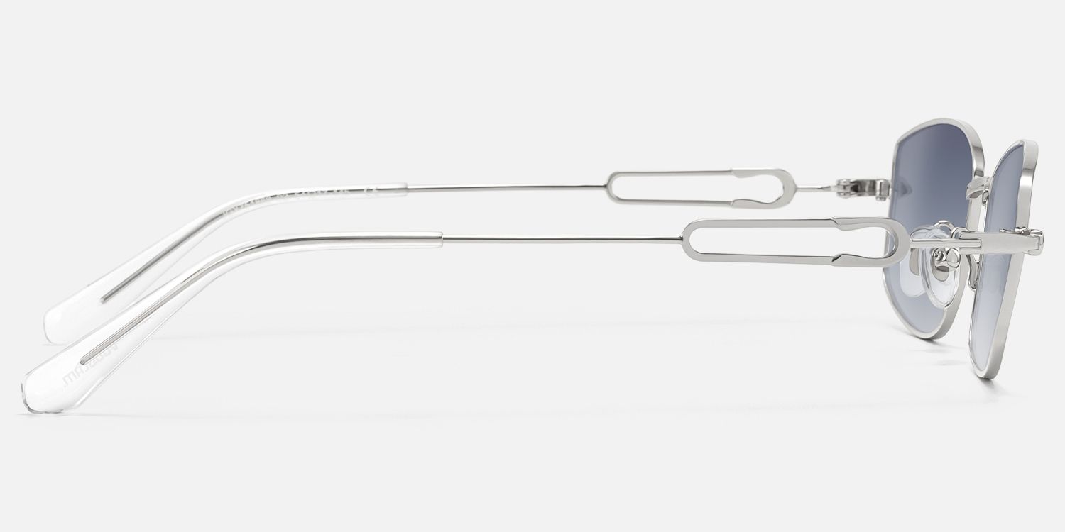 Bladework - Silver Safety Pin Gradient Glasses by Vooglam - Side View
