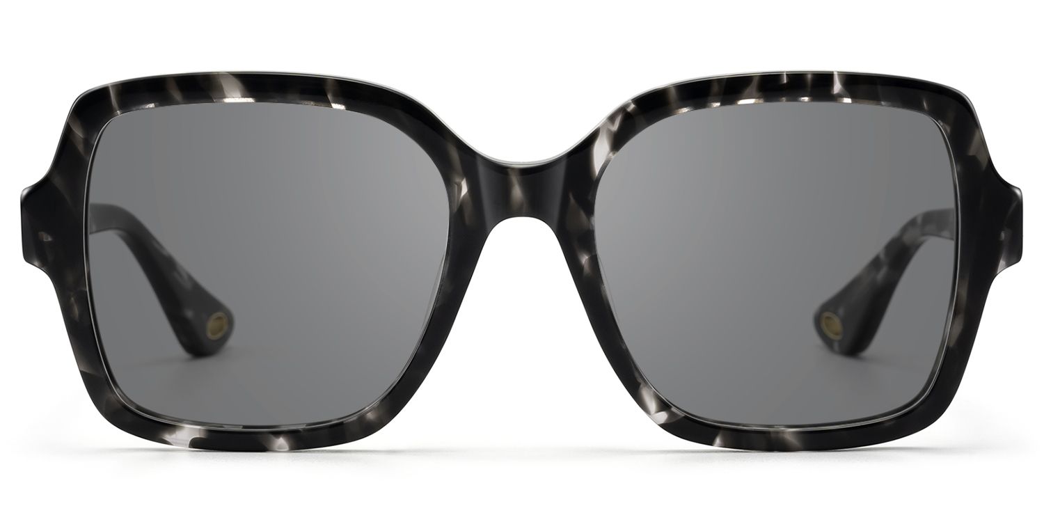 Meridian - Black Tortoise Shell Square Sunglasses by Vooglam Product Details 1