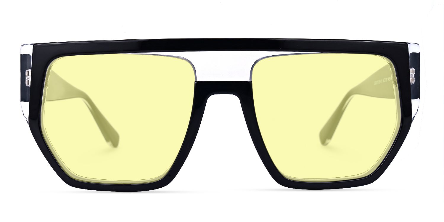 Inerney - Geometric Yellow Tinted Glasses by Vooglam Product Details 1