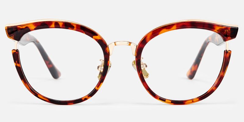 Retro - Boho Gold Tortoise Cat Eye Glasses by Vooglam
