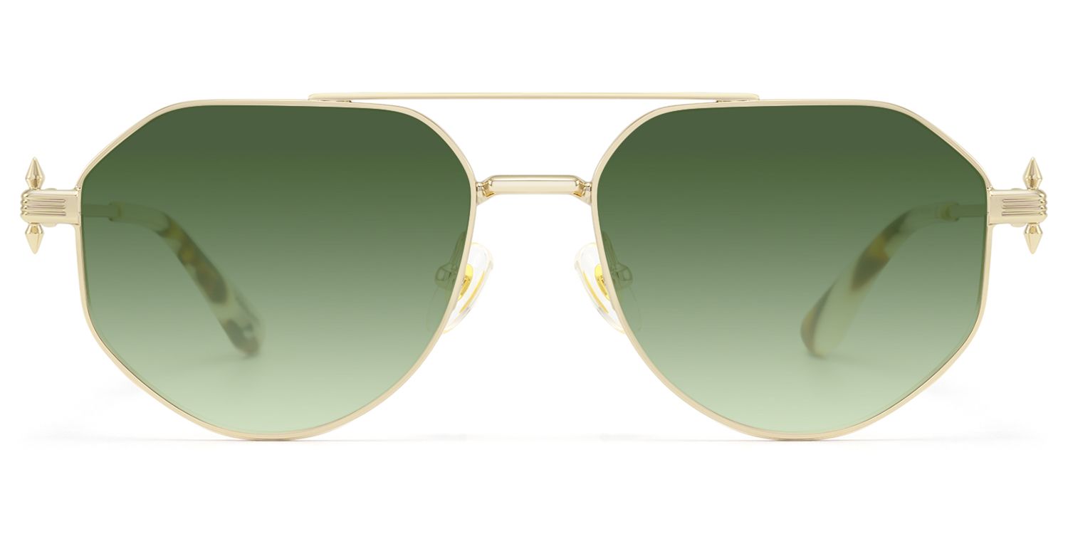 Aegis - Green Gradient Aviator Sunglasses by Vooglam Product Details 1