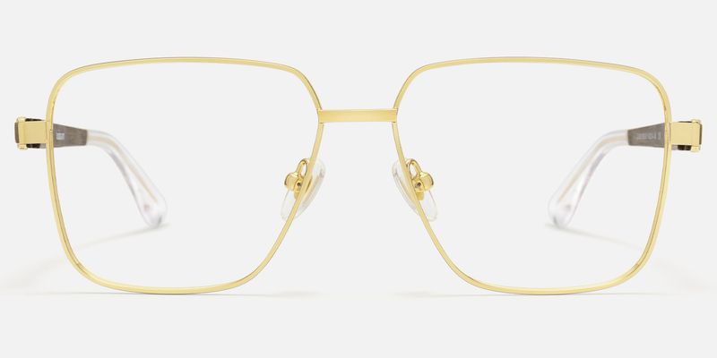 Griot - Square Gold Eyeglasses by Vooglam