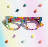 Charisse - Square Two-tone Blue Eyeglasses | Vooglam On Model