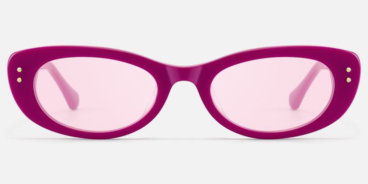 Ginza - Pink Tinted Magenta Y2K Rave Sunglasses by Vooglam