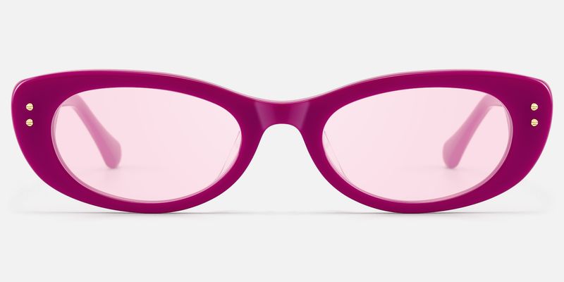 Ginza - Pink Tinted Magenta Y2K Rave Sunglasses by Vooglam