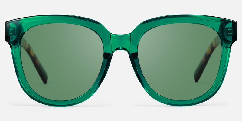 Vernetta - Green Tortoise Transparent Shades by Vooglam