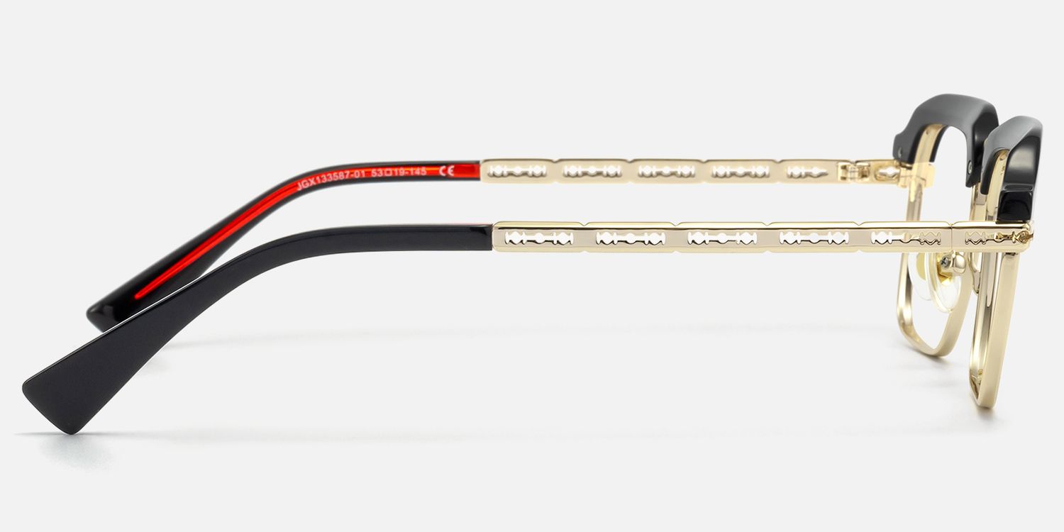 Archive - Black & Gold Razor Blade Glasses by Vooglam - Side View
