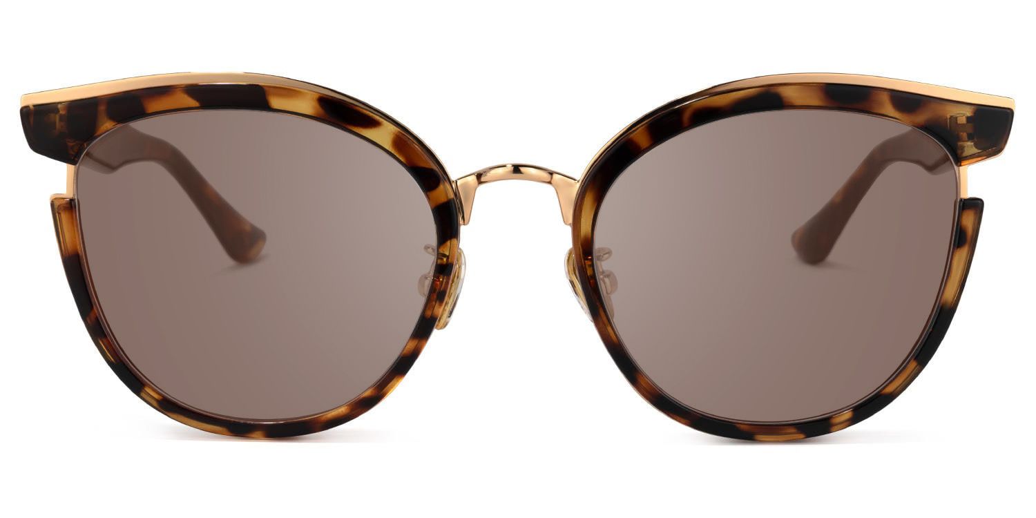 Retro - Round Cat Eye Tortoise Shell Sunglasses by Vooglam Product Details 1