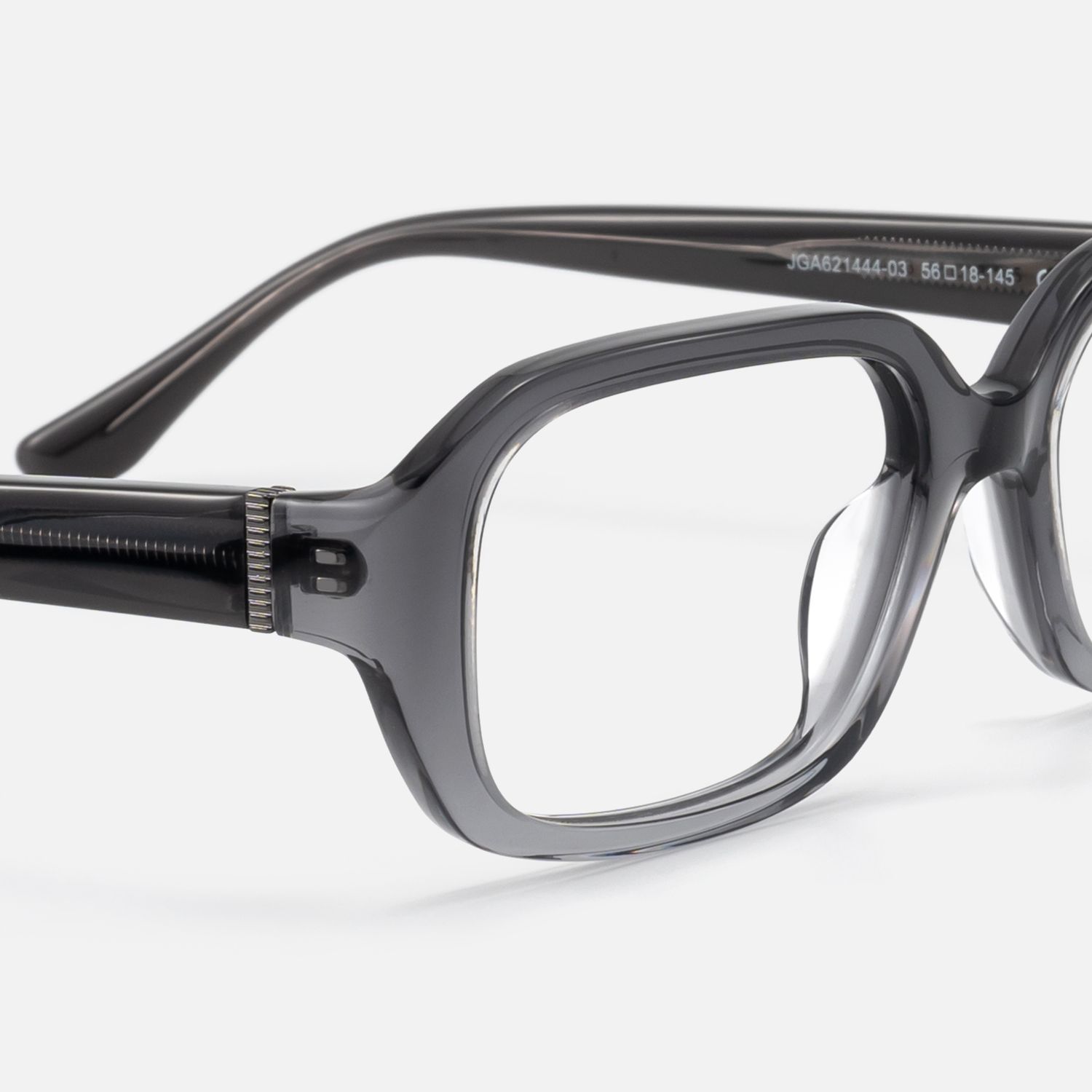 Mies - Gradient Gray Glasses with with Screw Deco by Vooglam - Design Details