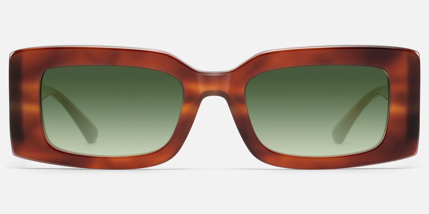 Aurelia - Red Tortoise Gradient Sunglasses by Vooglam - Angle View