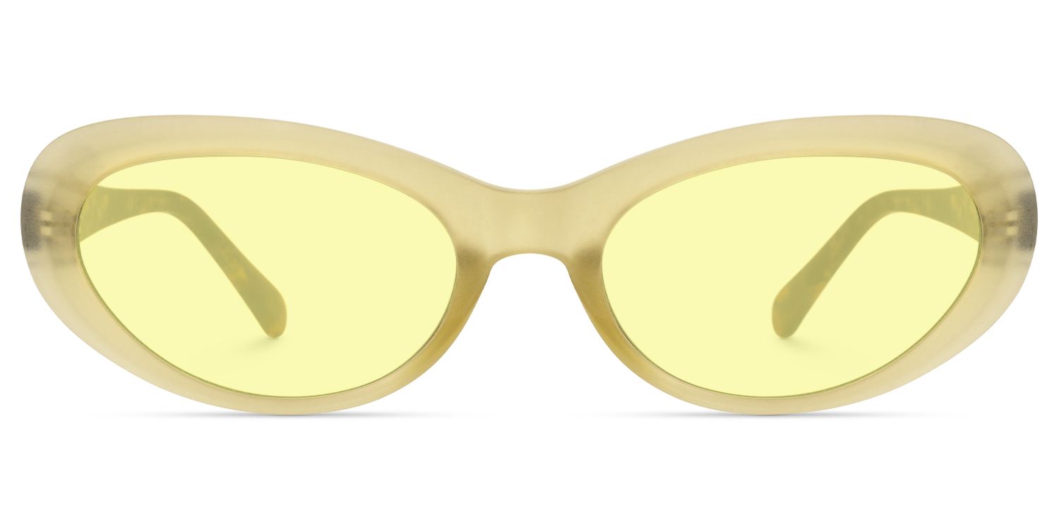 Phantom - Oval Yellow Sunglasses by Vooglam Product Details 1