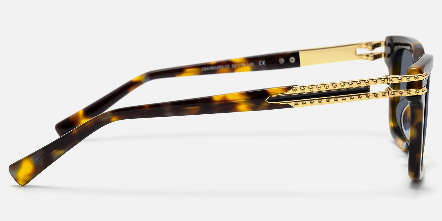 Anansi - Tortoise Rectangle Sunglasses by Vooglam - Side View