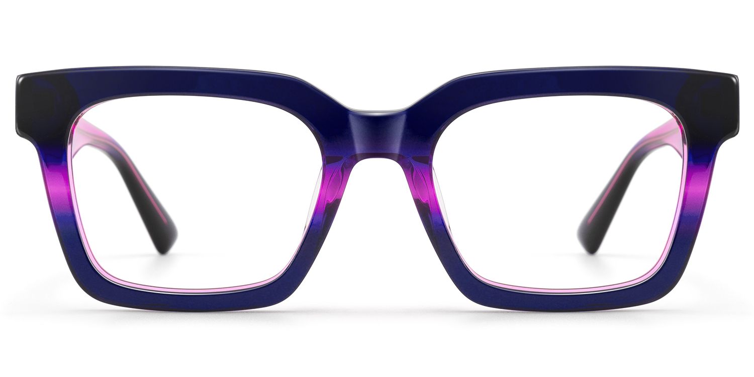 Loop - Purple Pink Gradient Square Glasses by Vooglam Product Details 1