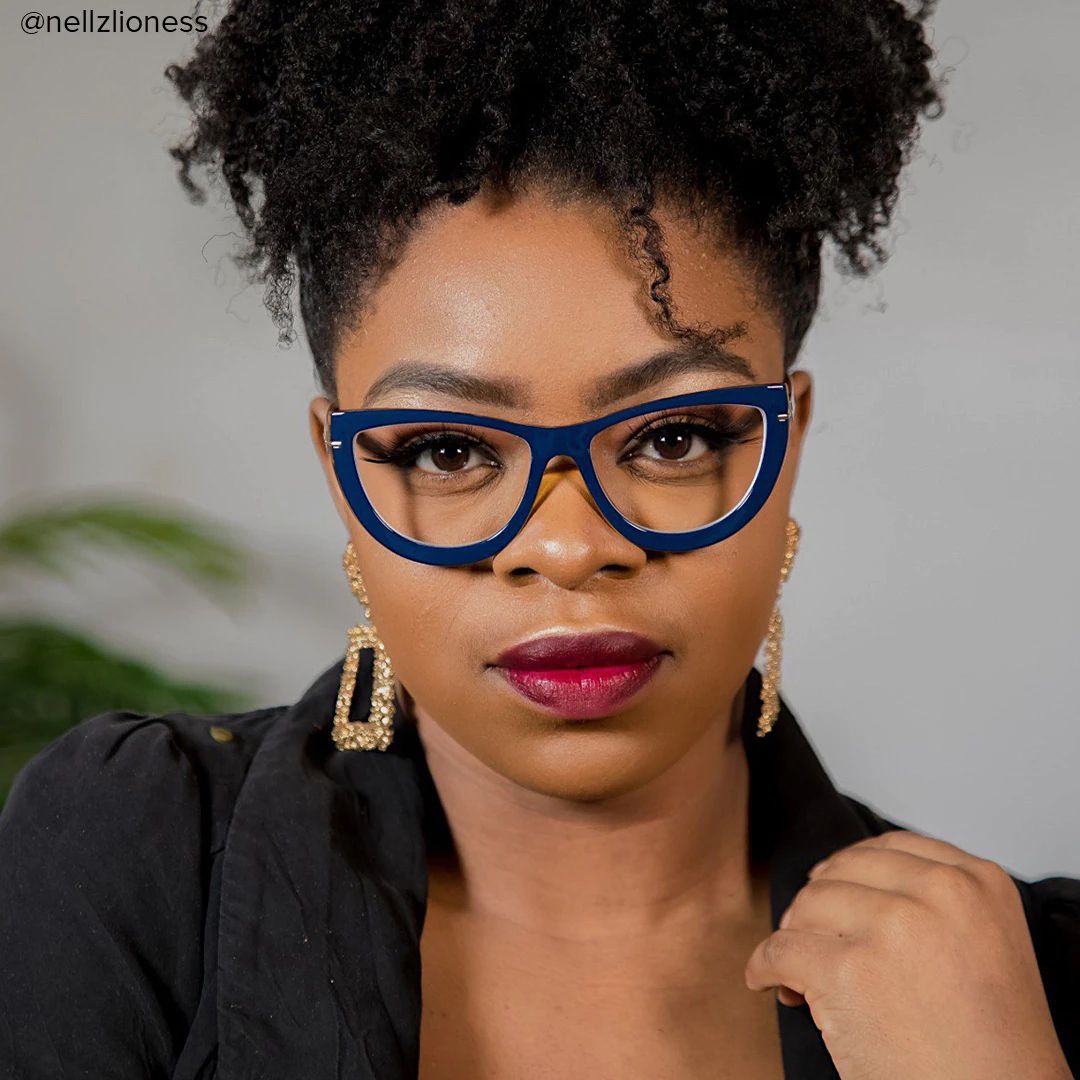 Rhea - Butterfly Dark/Blue Eyeglasses - 8