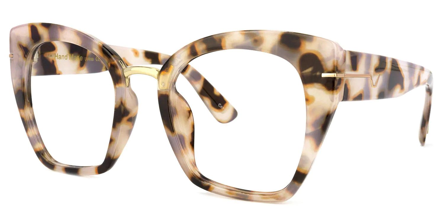 Paulina - Square Tortoise Eyeglasses - 2