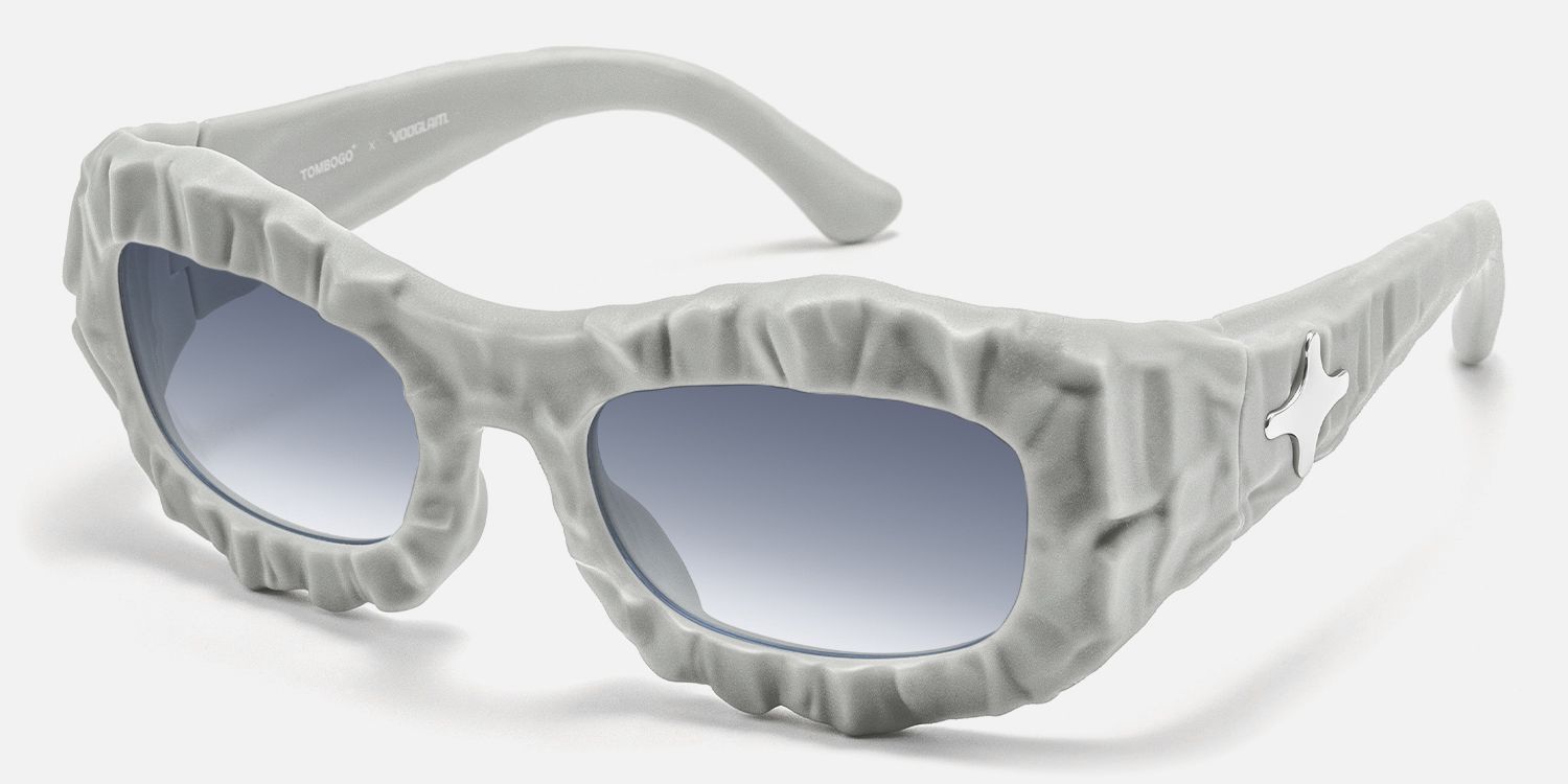 The Geologist - Gray Marble Sunglasses by Vooglam - Front View