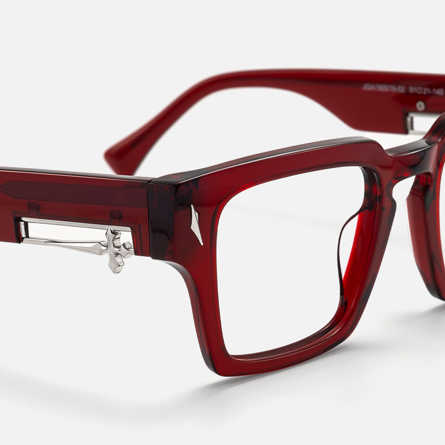 Stiletto - Transparent Red Gohtic Sword Glasses by Vooglam - Design Details
