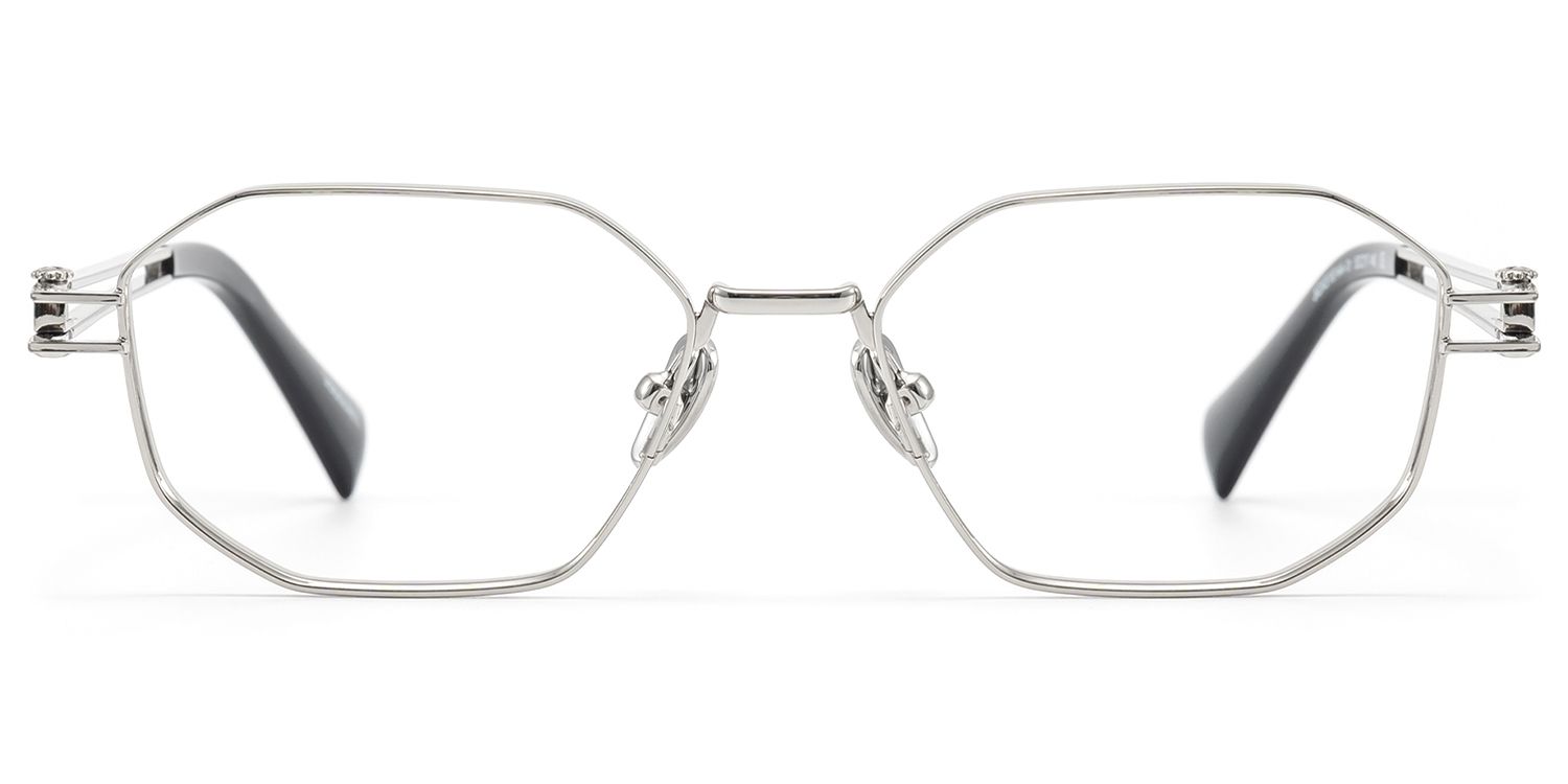 Loos - Silver Double Wire Temple Glasses with Screw by Vooglam Product Details 1