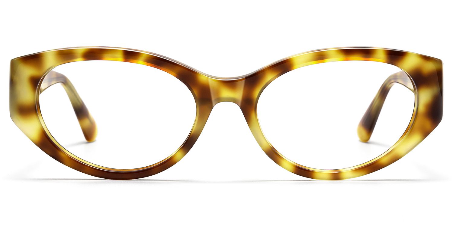 Drizzle - Oval Yellow Tortoise Eyeglasses by Vooglam Product Details 1