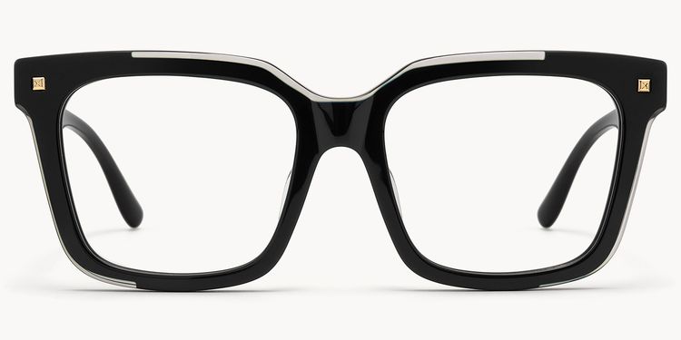 Vernetta - Square Dark/Green Eyeglasses | Vooglam