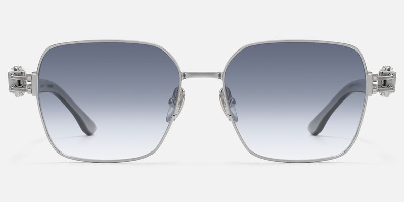 The Architect - Silver Gradient Gray Sunglasses by Vooglam