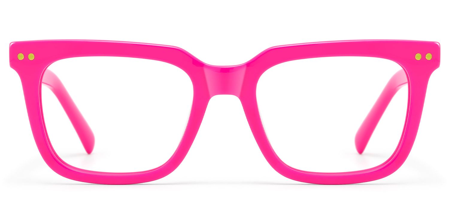 Remix - Chic Rectangle Pink Eyeglasses by Vooglam Product Details 1