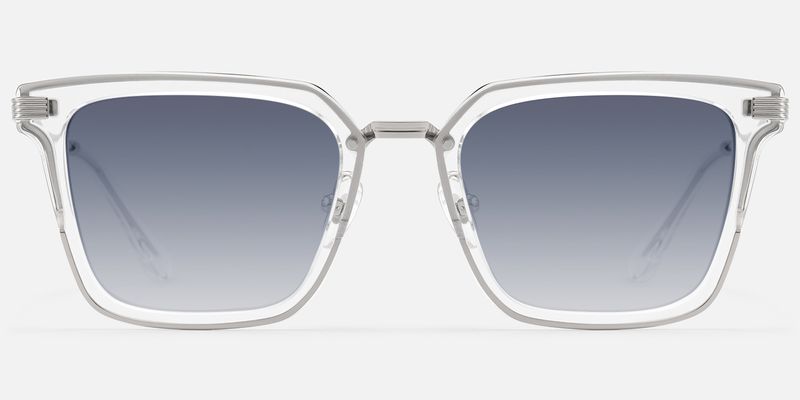 Kassel - Gray Tint Large Transparent Sunglasses by Vooglam