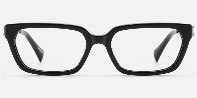 Scarpa - Black Double Wire Acetate Glasses by Vooglam